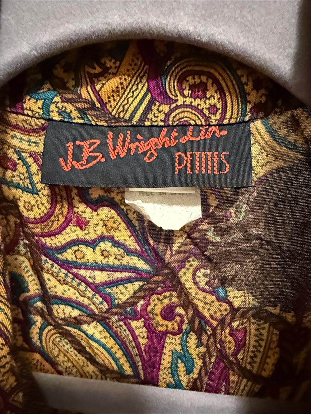 Vintage Paisley Short Sleeve Belted Romper in Mustard & Brown - Picture 3 of 7